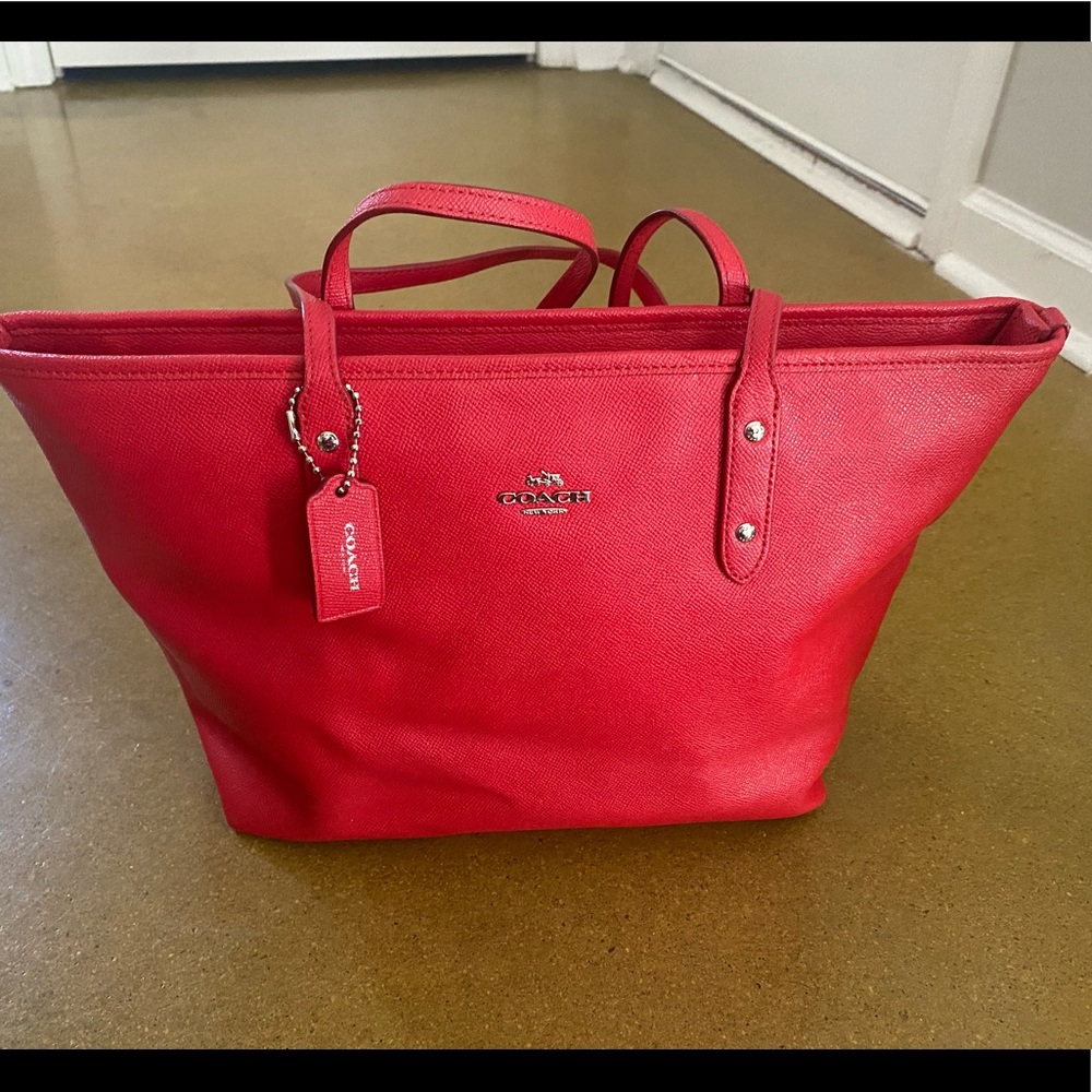 Red Coach Tote